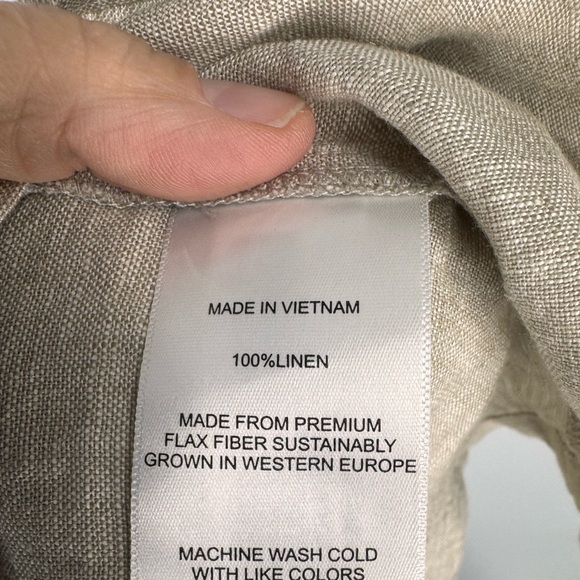 Quince European Linen tank like new tan flax small - Picture 4 of 4